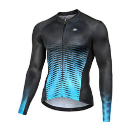 MONTON Langarm Fahrradtrikot für den Sommer - SPIRIT SUMMER - Blau/Schwarz