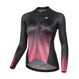 MONTON Langarm Fahrradtrikot für den Sommer - SPIRIT LADY SUMMER - Schwarz/Rot