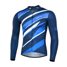 MONTON Langarm Fahrradtrikot für den Sommer - FERNWAR SUMMER - Schwarz/Blau