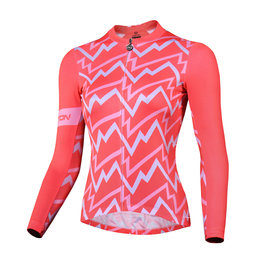MONTON Langarm Fahrradtrikot für den Sommer - SONIC LADY SUMMER - Orange