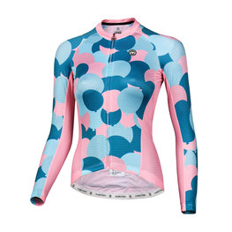 MONTON Langarm Fahrradtrikot für den Sommer - DANCELOR LADY SUMMER - Blau/Rosa