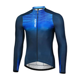 MONTON Langarm Fahrradtrikot für den Winter - PHANTOM WINTER - Schwarz/Blau