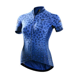 MONTON Kurzarm Fahrradtrikot - CHEETAH LADY - Blau