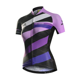 MONTON Kurzarm Fahrradtrikot - DIMENSIONS LADY - Lila/Schwarz