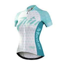 MONTON Kurzarm Fahrradtrikot - REVELATION LADY - Türkis/Weiß