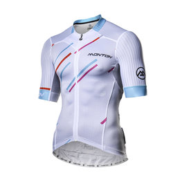 MONTON Kurzarm Fahrradtrikot - COLORE PIOGGIA - Weiß
