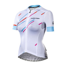 MONTON Kurzarm Fahrradtrikot - COLORE PIOGGIA LADY - Weiß