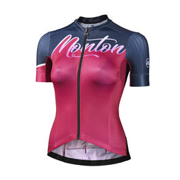MONTON Kurzarm Fahrradtrikot - BOUDARY LADY - Rot/Lila