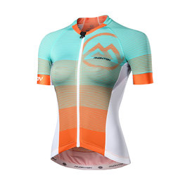 MONTON Kurzarm Fahrradtrikot - ALANYA LADY - Grün/Orange/Weiß