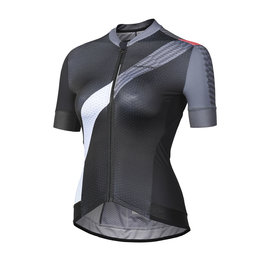 MONTON Kurzarm Fahrradtrikot - MAJOR LADY - Schwarz/Weiß/Grau