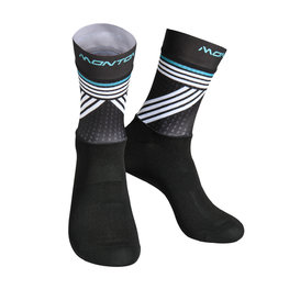 MONTON Klassische Fahrradsocken - GREFFIO - Schwarz/Weiß