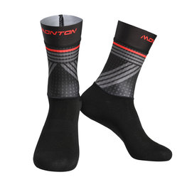 MONTON Klassische Fahrradsocken - GREFFIO - Grau/Schwarz