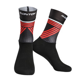 MONTON Klassische Fahrradsocken - GREFFIO - Rot/Schwarz