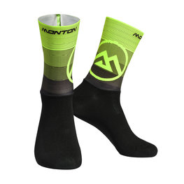 MONTON Klassische Fahrradsocken - VALLS - Schwarz/Grün