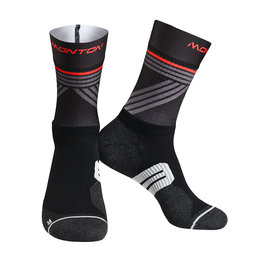 MONTON Klassische Fahrradsocken - GREFFIO 2  - Schwarz/Grau