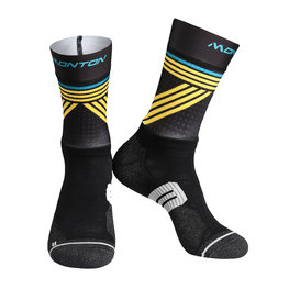 MONTON Klassische Fahrradsocken - GREFFIO 2  - Schwarz/Gelb