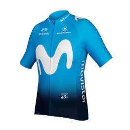 Kurzarm Fahrradtrikot - MOVISTAR 2019 - Blau/Hellblau/Weiß