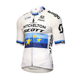 GIORDANA Kurzarm Fahrradtrikot - MITCHELTON-SCOTT '19 - Blau/Weiß