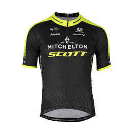 GIORDANA Kurzarm Fahrradtrikot - MITCHELTON-SCOTT '20 - Schwarz/Gelb