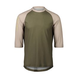 POC Kurzarm Fahrradtrikot - MTB PURE 3/4  - Grün/Beige
