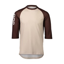 POC Kurzarm Fahrradtrikot - MTB PURE 3/4 - Braun/Beige