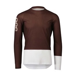 POC Langarm Fahrradtrikot für den Sommer - MTB PURE - Braun/Weiß
