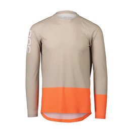 POC Langarm Fahrradtrikot für den Sommer - MTB PURE - Braun/Orange