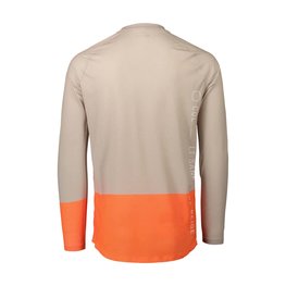 POC Langarm Fahrradtrikot für den Sommer - MTB PURE - Braun/Orange