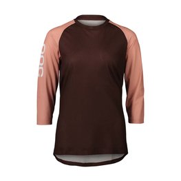 POC Kurzarm Fahrradtrikot - MTB PURE 3/4 LADY - Braun/Rosa
