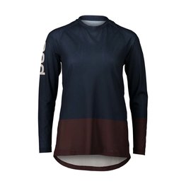 POC Langarm Fahrradtrikot für den Sommer - MTB PURE LADY - Braun/Blau