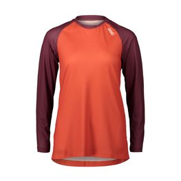 POC Langarm Fahrradtrikot für den Sommer - MTB PURE LADY - bordeaux/Orange