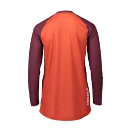 POC Langarm Fahrradtrikot für den Sommer - MTB PURE LADY - bordeaux/Orange