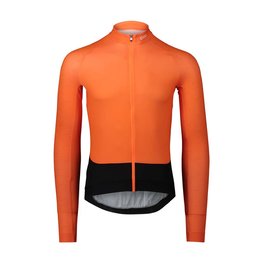 POC Langarm Fahrradtrikot für den Sommer - ESSENTIAL ROAD - Orange/Schwarz