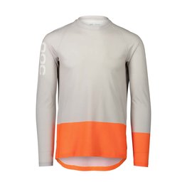 POC Langarm Fahrradtrikot für den Sommer - MTB PURE - Grau/Orange