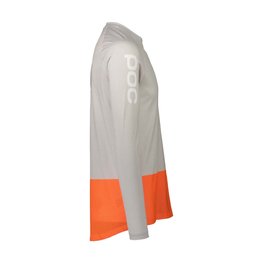 POC Langarm Fahrradtrikot für den Sommer - MTB PURE - Grau/Orange