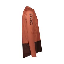 POC Langarm Fahrradtrikot für den Sommer - MTB PURE - Braun/Orange