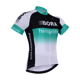 Kurzarm Fahrradtrikot - BORA 2017 - Weiß/Schwarz/Grün