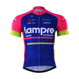Kurzarm Fahrradtrikot - LAMPRE 2017 - Rosa/Blau