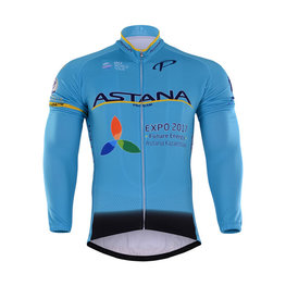 Langarm Fahrradtrikot für den Winter - ASTANA 2017 WINTER - Hellblau