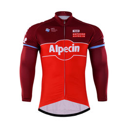 Langarm Fahrradtrikot für den Winter - KATUSHA 2017 WINTER - bordeaux/Rot