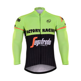 Langarm Fahrradtrikot für den Winter - TREK 2017 WINTER - Schwarz/Gelb