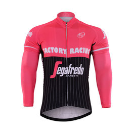 Langarm Fahrradtrikot für den Winter - TREK ROSE WINTER - Schwarz/Rosa