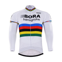 Langarm Fahrradtrikot für den Sommer - BORA UCI 2017 SUMMER - Weiß/mehrfarbig