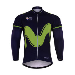 Langarm Fahrradtrikot für den Sommer - MOVISTAR 2017 SUMMER - Grün/Blau