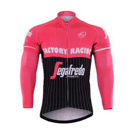 BONAVELO Langarm Fahrradtrikot für den Sommer - TREK ROSE 2017 SMR - Rosa/Schwarz