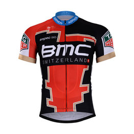 Kurzarm Fahrradtrikot - BMC 2018 - Rot/Schwarz