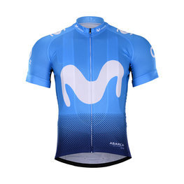 Kurzarm Fahrradtrikot - MOVISTAR 2018 - Hellblau