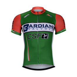 Kurzarm Fahrradtrikot - BARDIANI 2018 - Grün/Orange