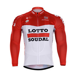 Langarm Fahrradtrikot für den Winter - LOTTO 2018 WINTER - Rot/Weiß