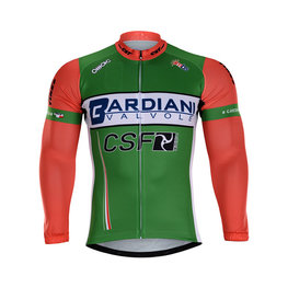 Langarm Fahrradtrikot für den Sommer - BARDIANI 2018 SUMMER - Orange/Grün